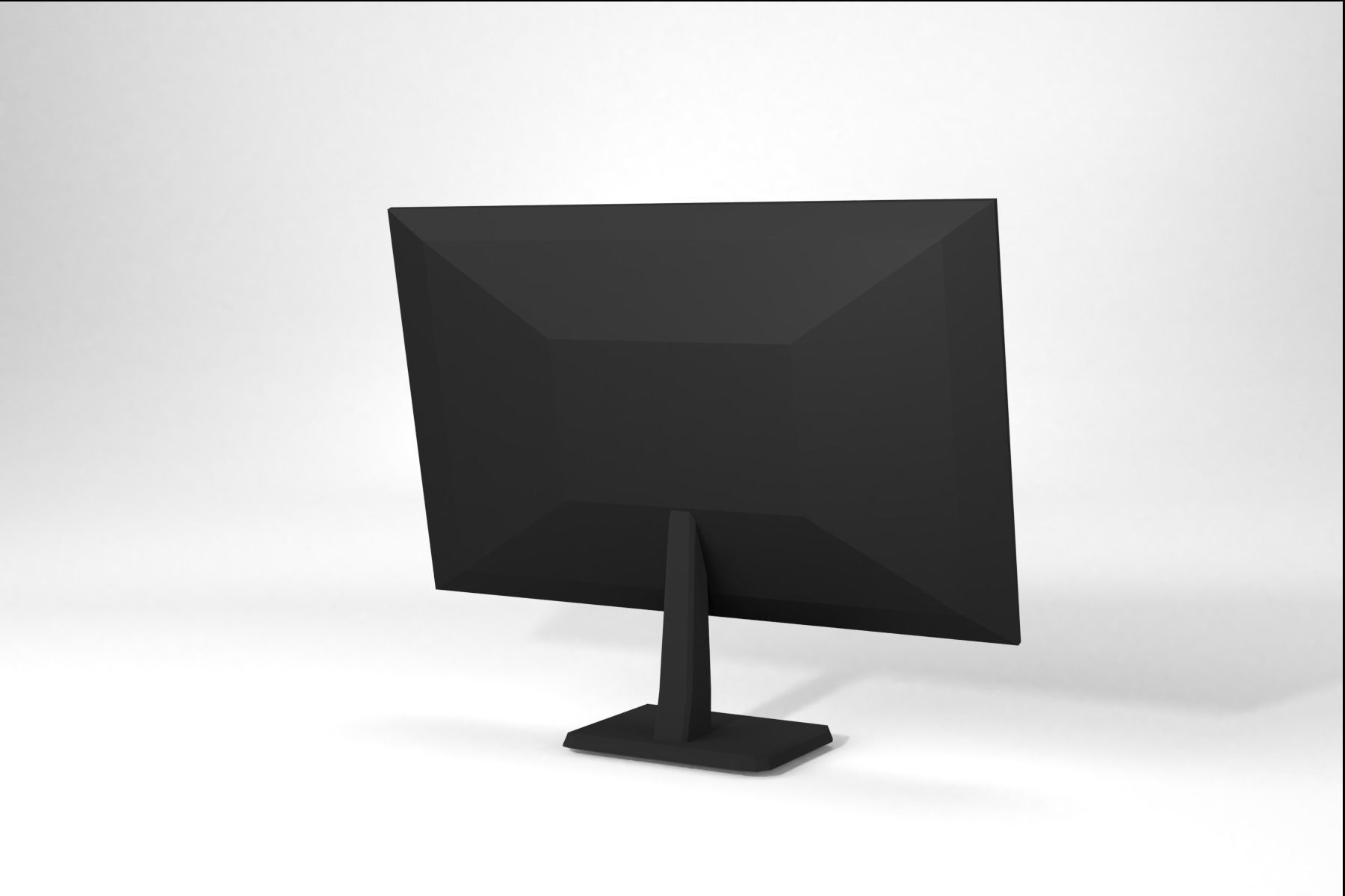 Computer Monitor Low-poly Model Low-poly 3D model_2