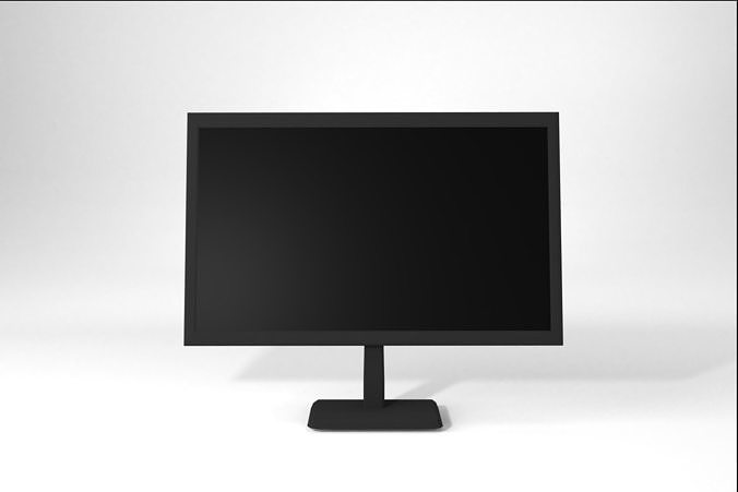 Computer Monitor Low-poly Model Low-poly 3D model