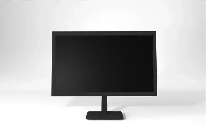Computer Monitor Low-poly Model Low-poly 3D model