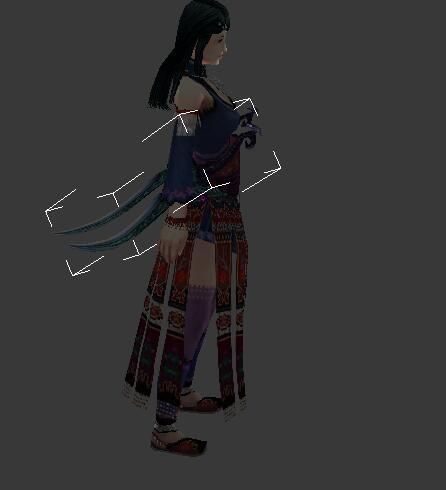 Female Scimitar 3D model_2