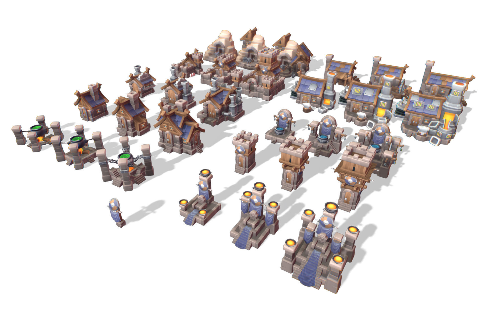 RTS Mega Pack - Proto Series Low-poly 3D model_5