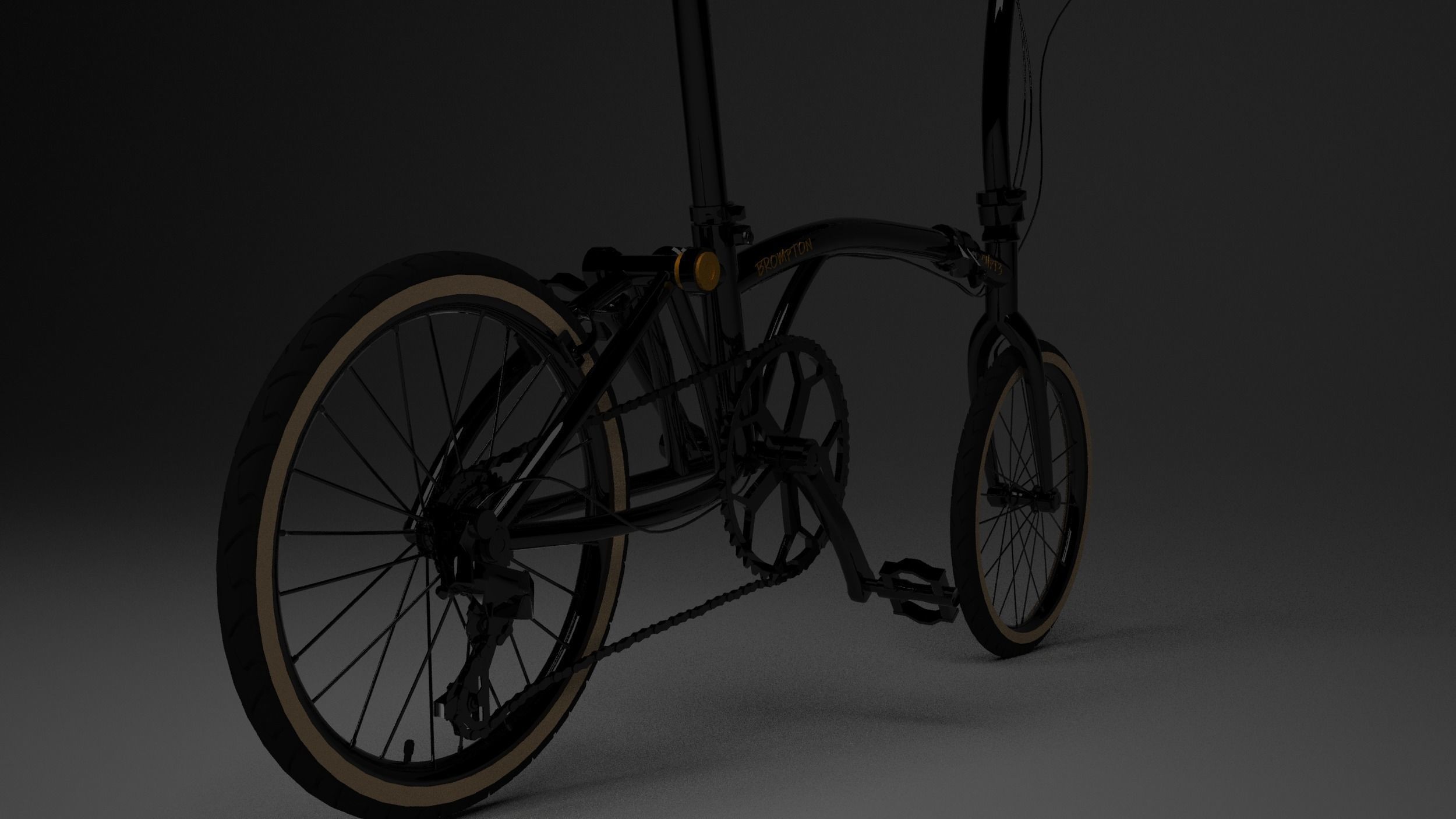 Brompton Black edition Low-poly 3D model_3