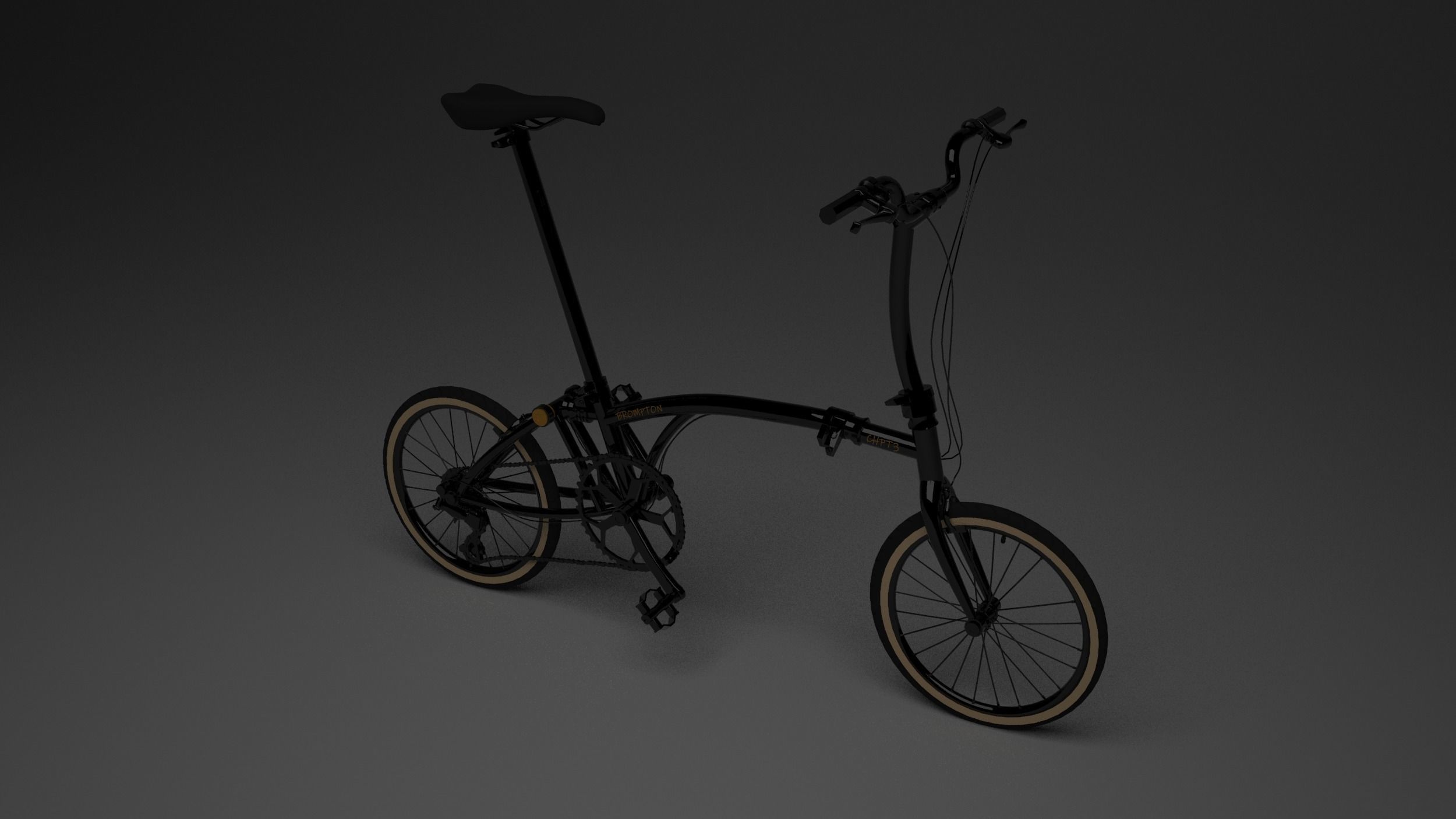 Brompton Black edition Low-poly 3D model_6