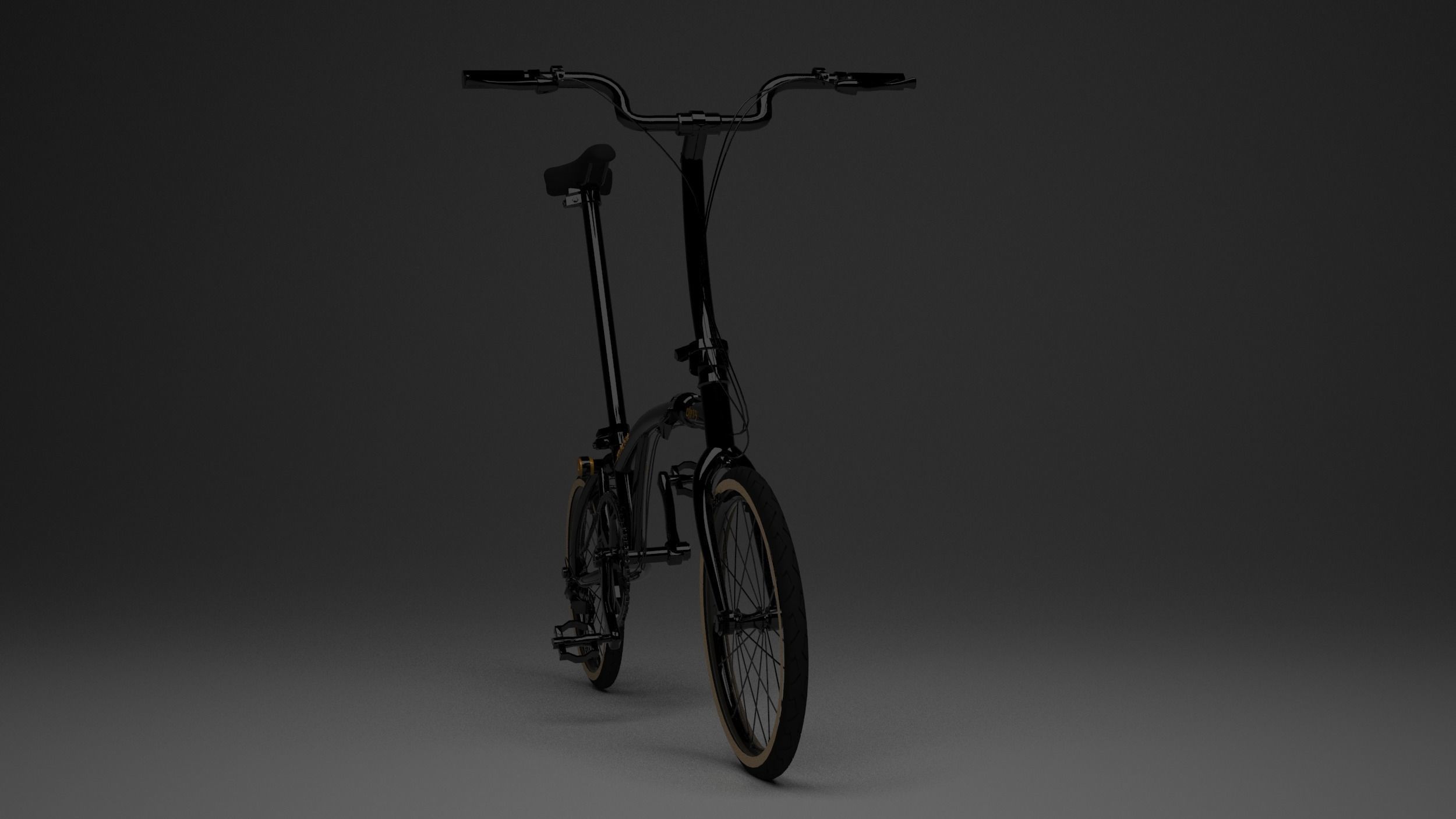 Brompton Black edition Low-poly 3D model_9