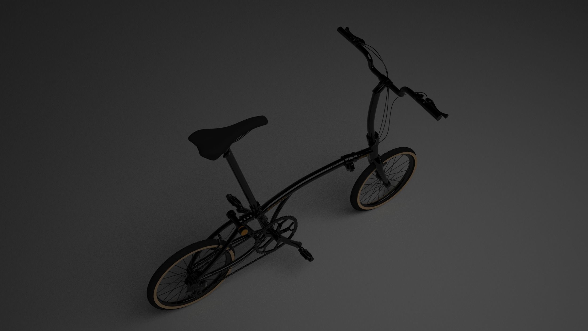 Brompton Black edition Low-poly 3D model_7