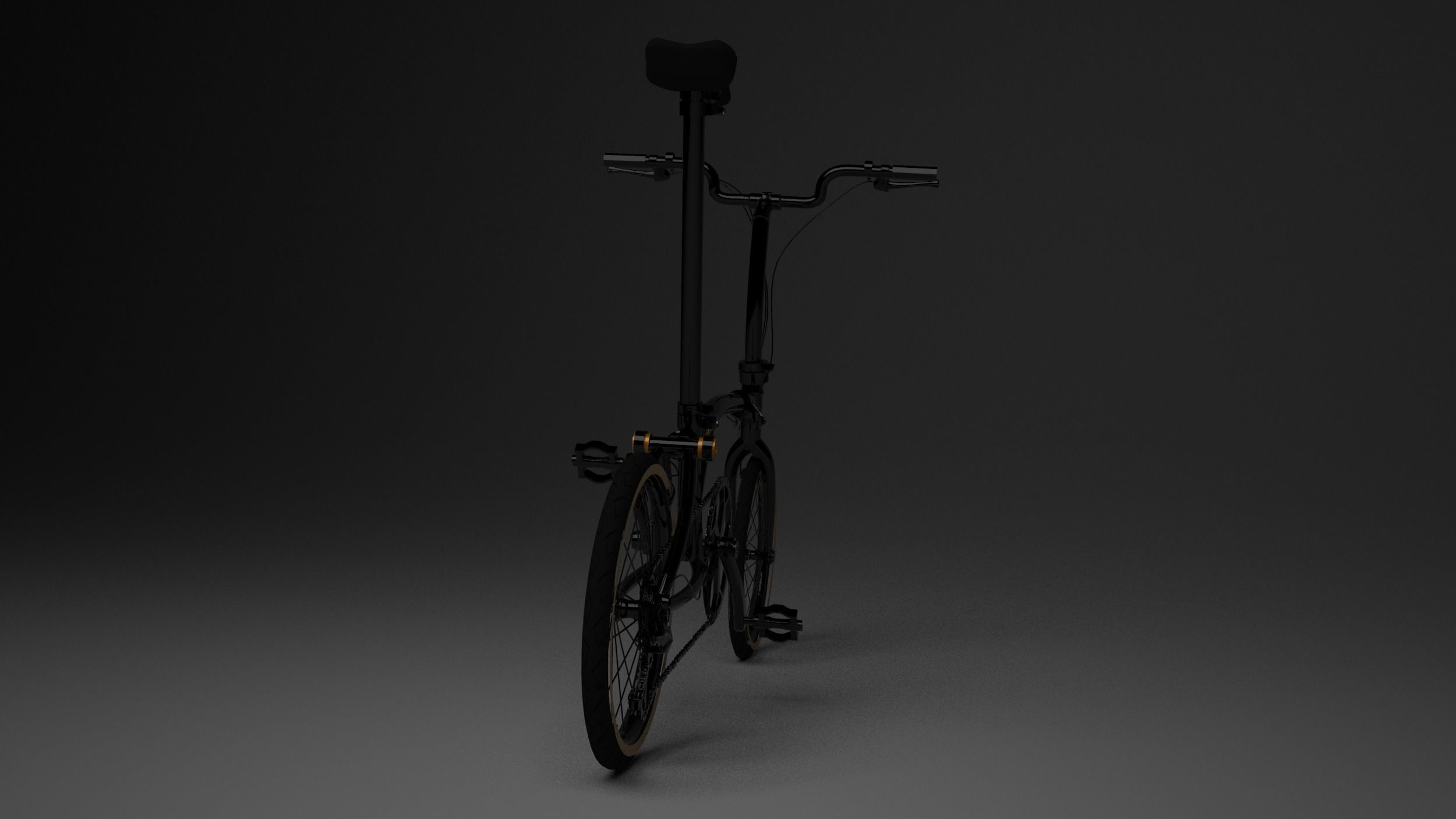 Brompton Black edition Low-poly 3D model_5