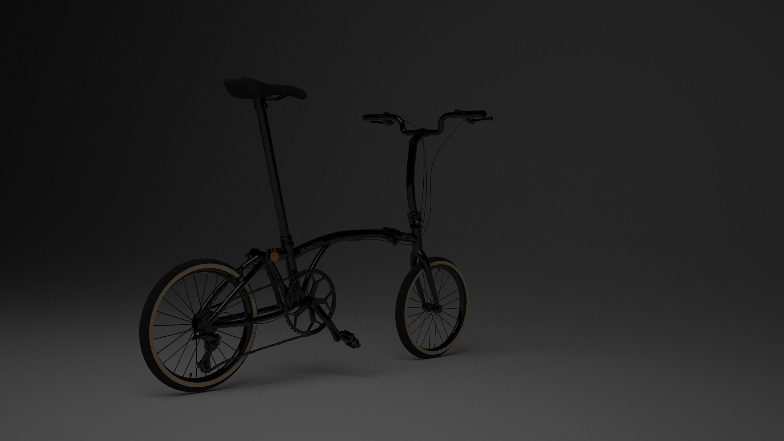 Brompton Black edition Low-poly 3D model_2