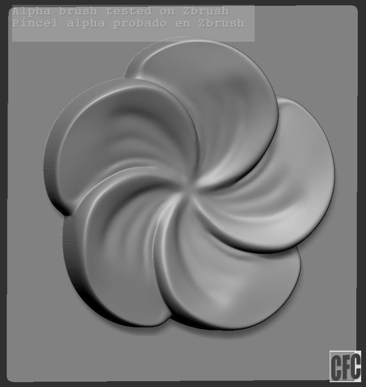 WoodCarving floral detail - 3d model for CNC - FlowerCFC15 3D print model_13