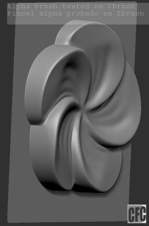 WoodCarving floral detail - 3d model for CNC - FlowerCFC15 3D print model_14