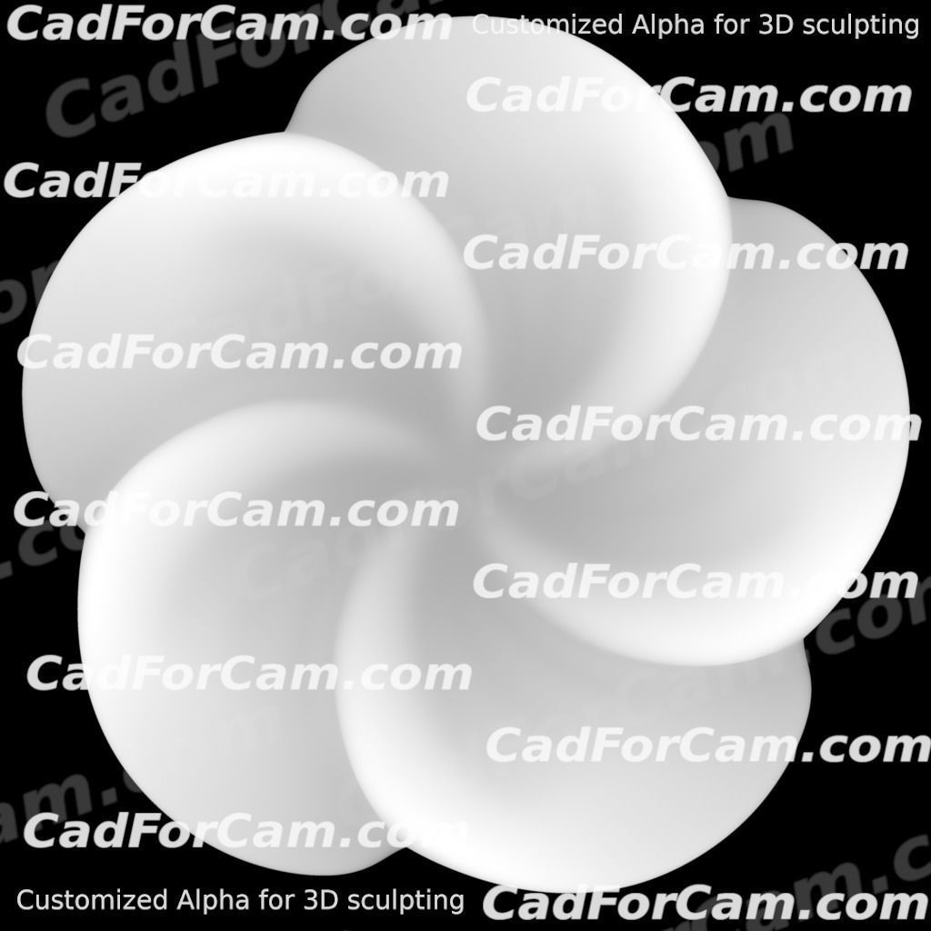 WoodCarving floral detail - 3d model for CNC - FlowerCFC15 3D print model_11