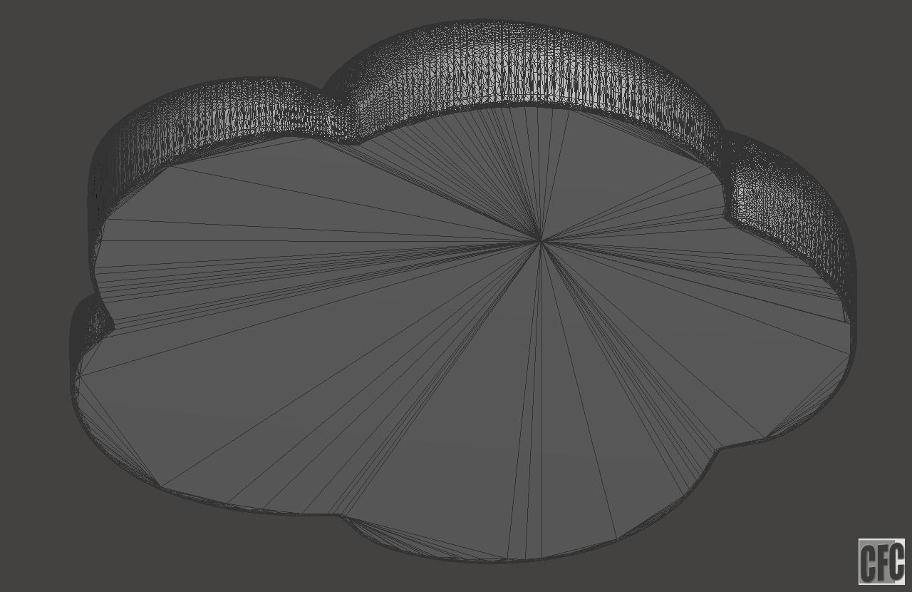 WoodCarving floral detail - 3d model for CNC - FlowerCFC15 3D print model_10