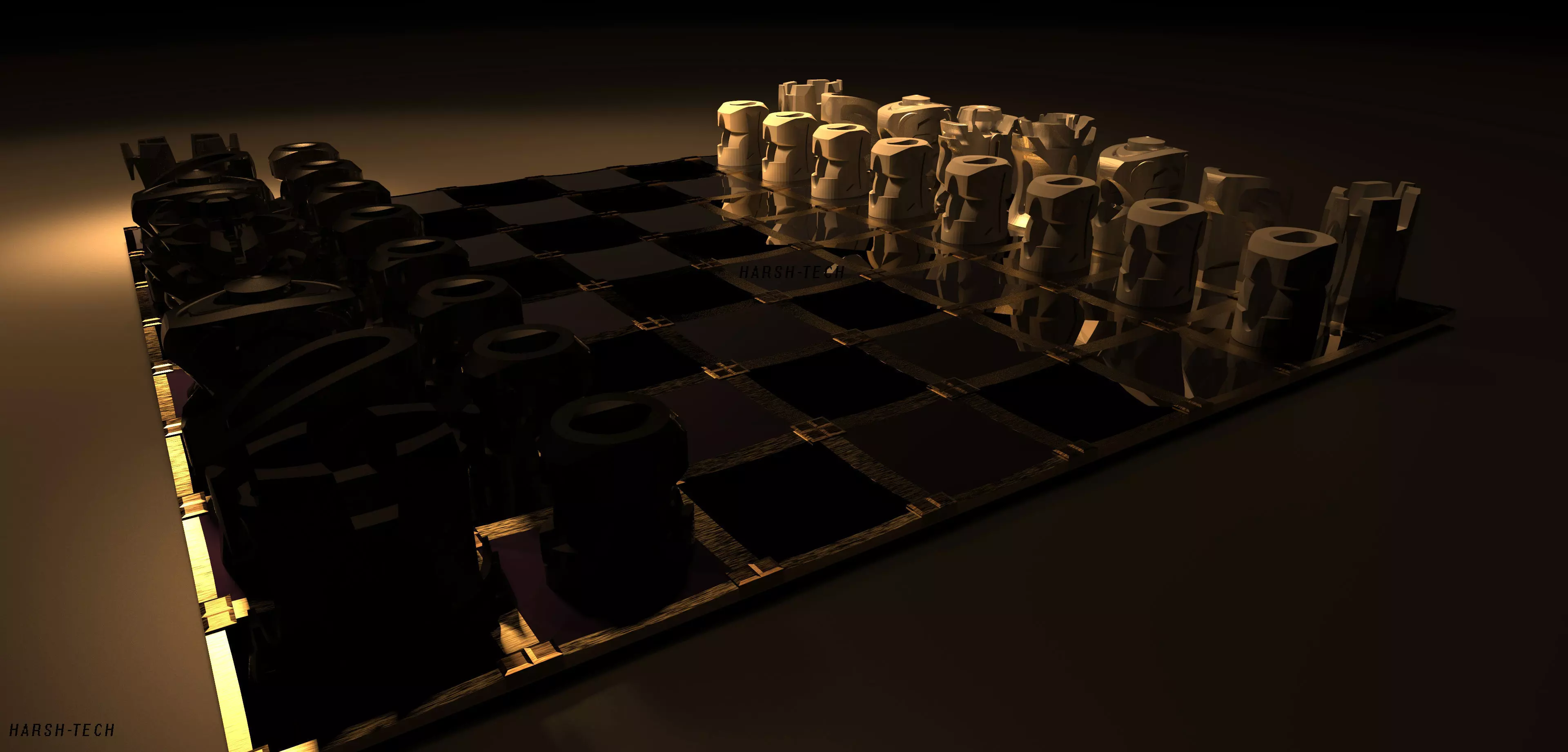 Chess board 3D print model