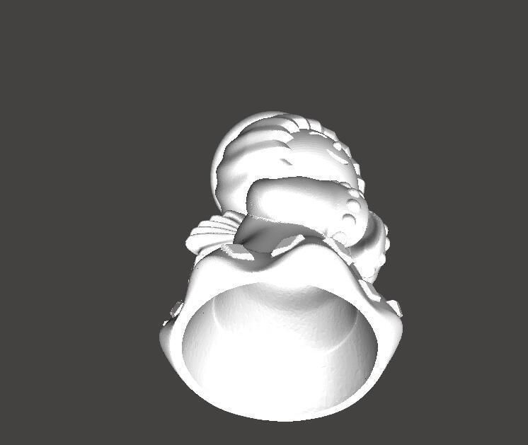 Angel ring 3D print model_4