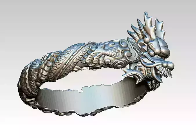 Carved Dragon Ring 