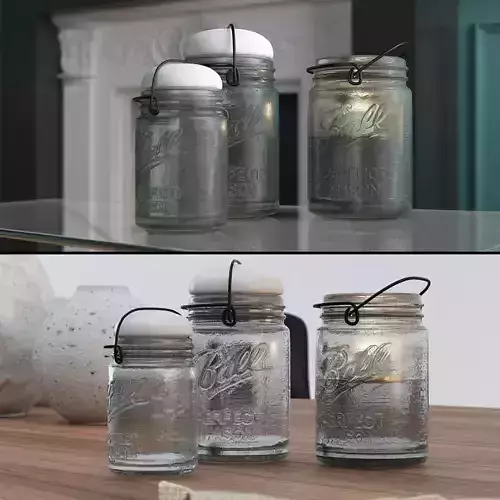 Mason Ball Jars and Candle Holder