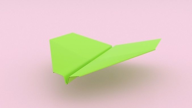 paper airplane animation 3D model