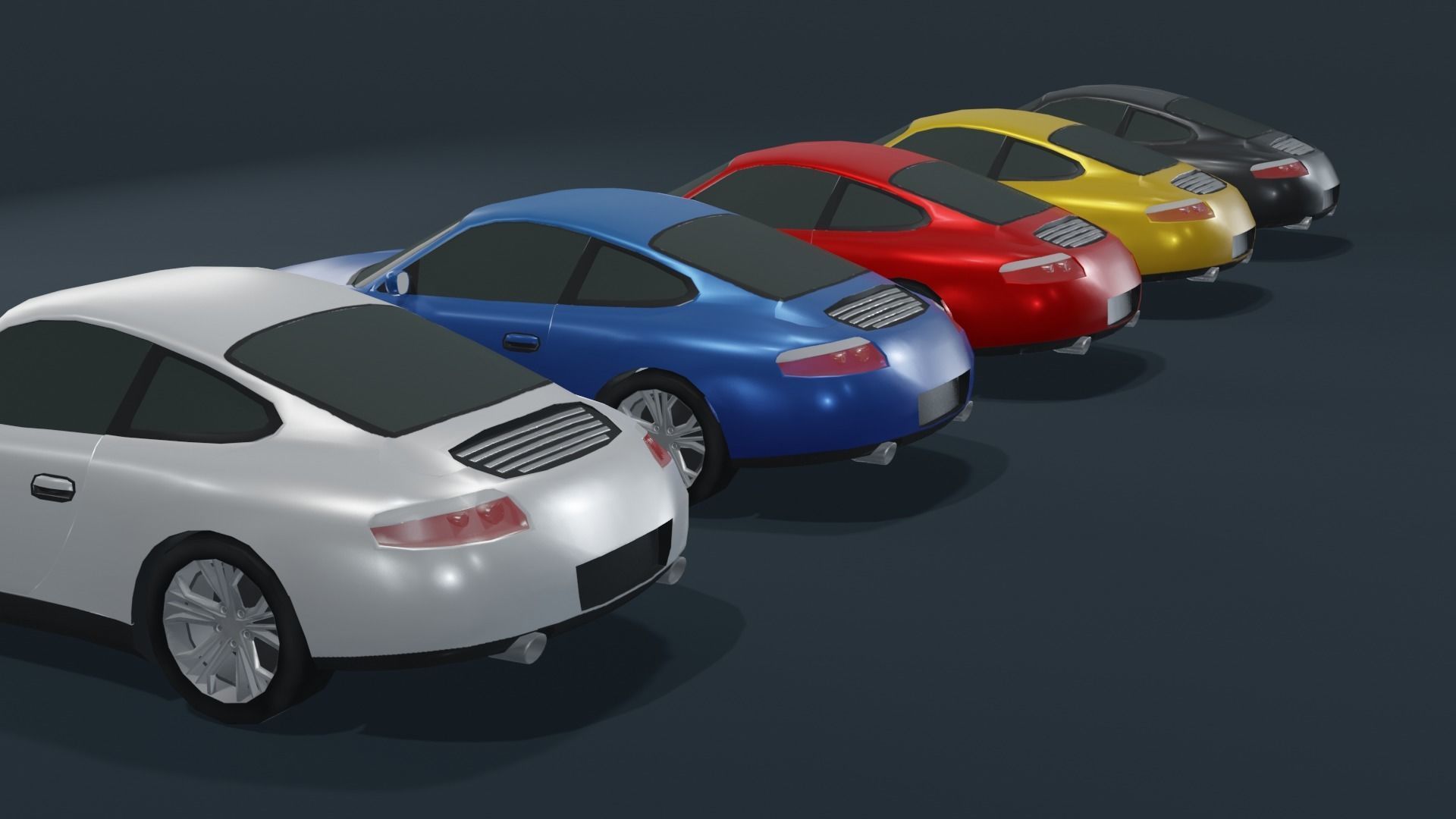 Coupe Car Generic Low-poly 3D model_19