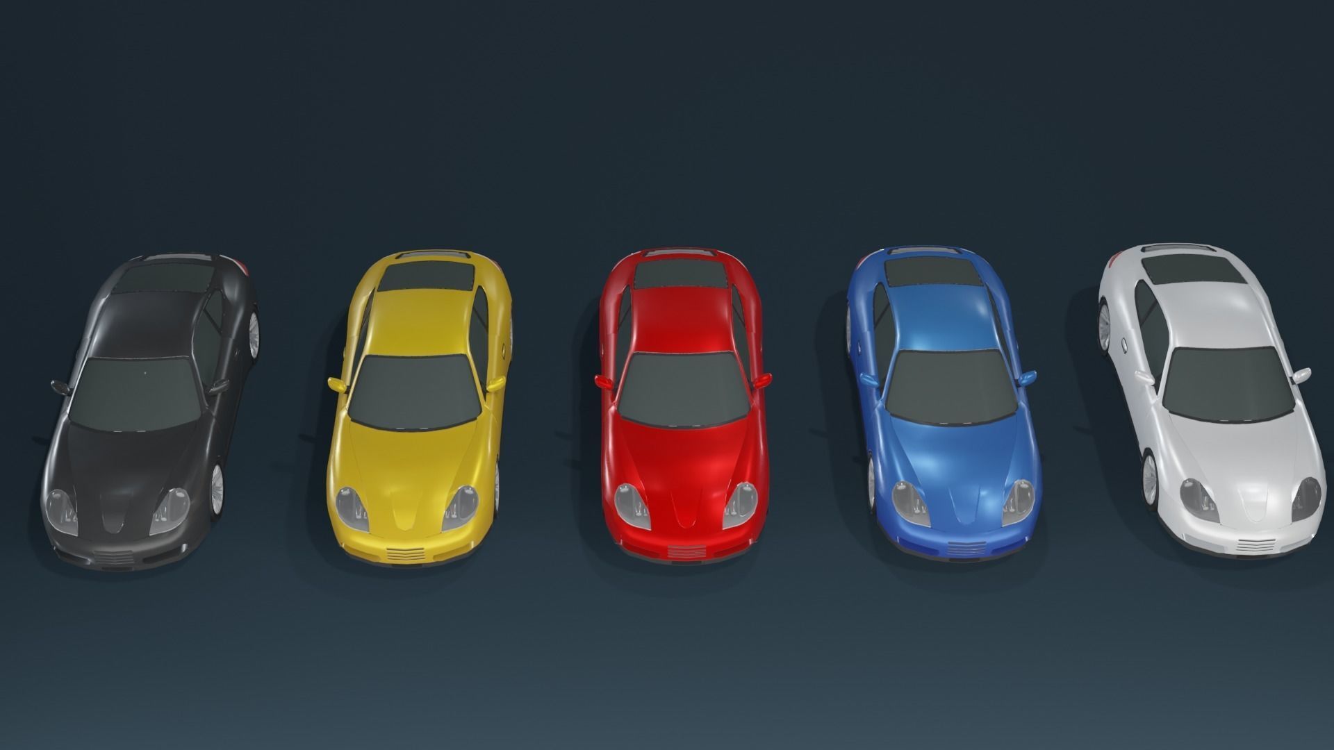 Coupe Car Generic Low-poly 3D model_13