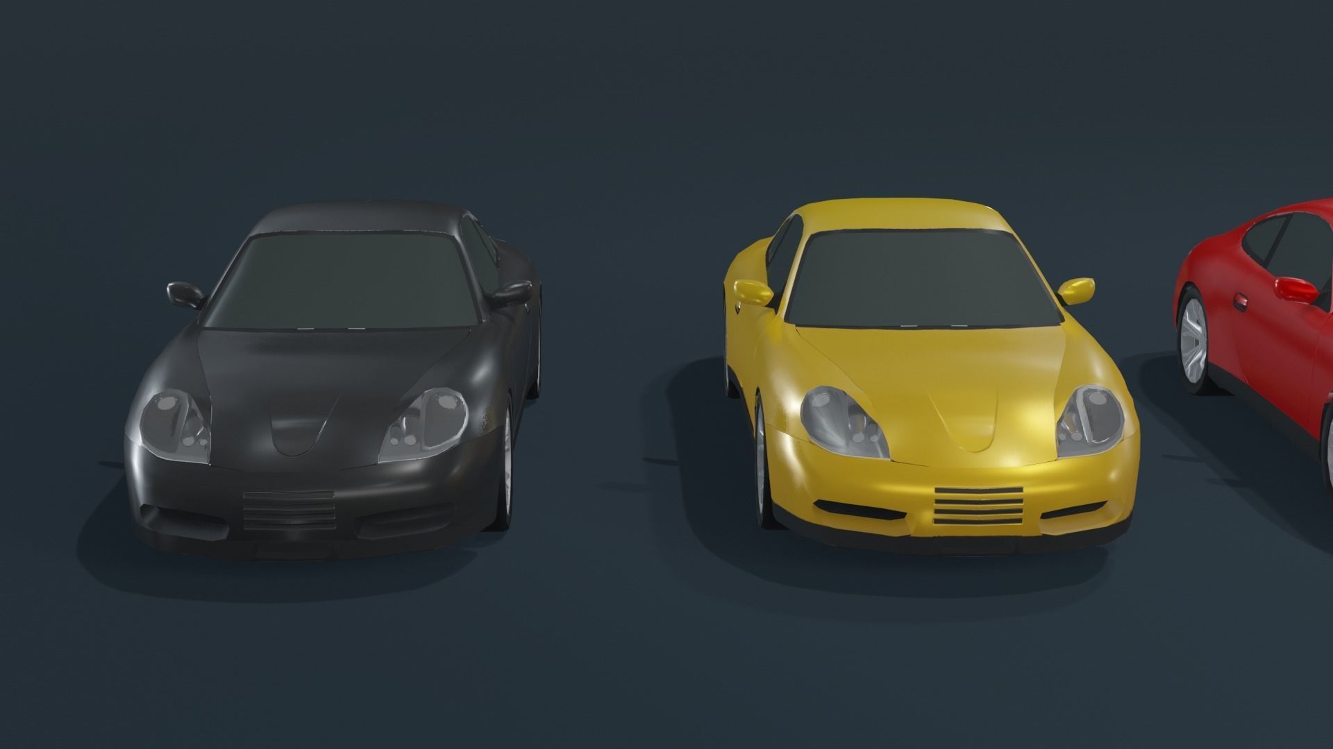 Coupe Car Generic Low-poly 3D model_18