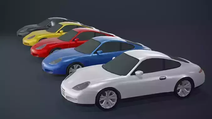 Coupe Car Generic Low-poly 3D model