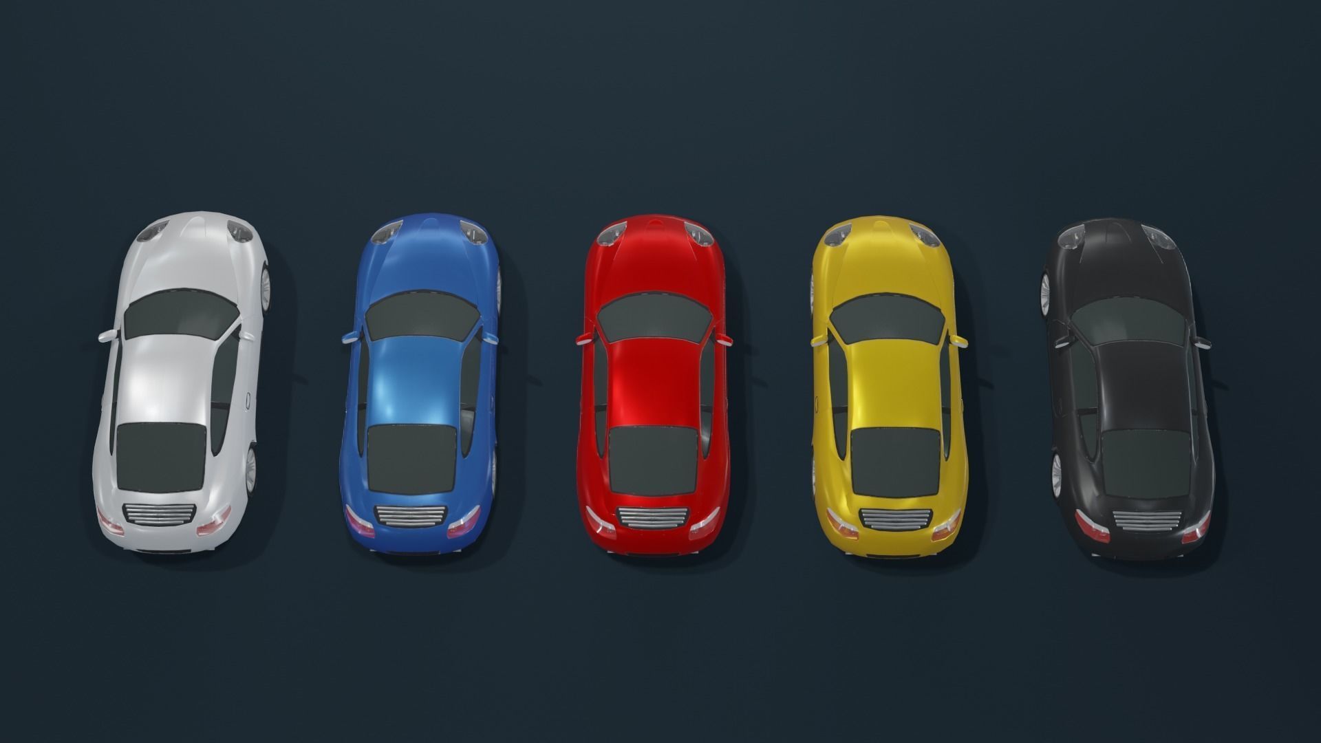 Coupe Car Generic Low-poly 3D model_2