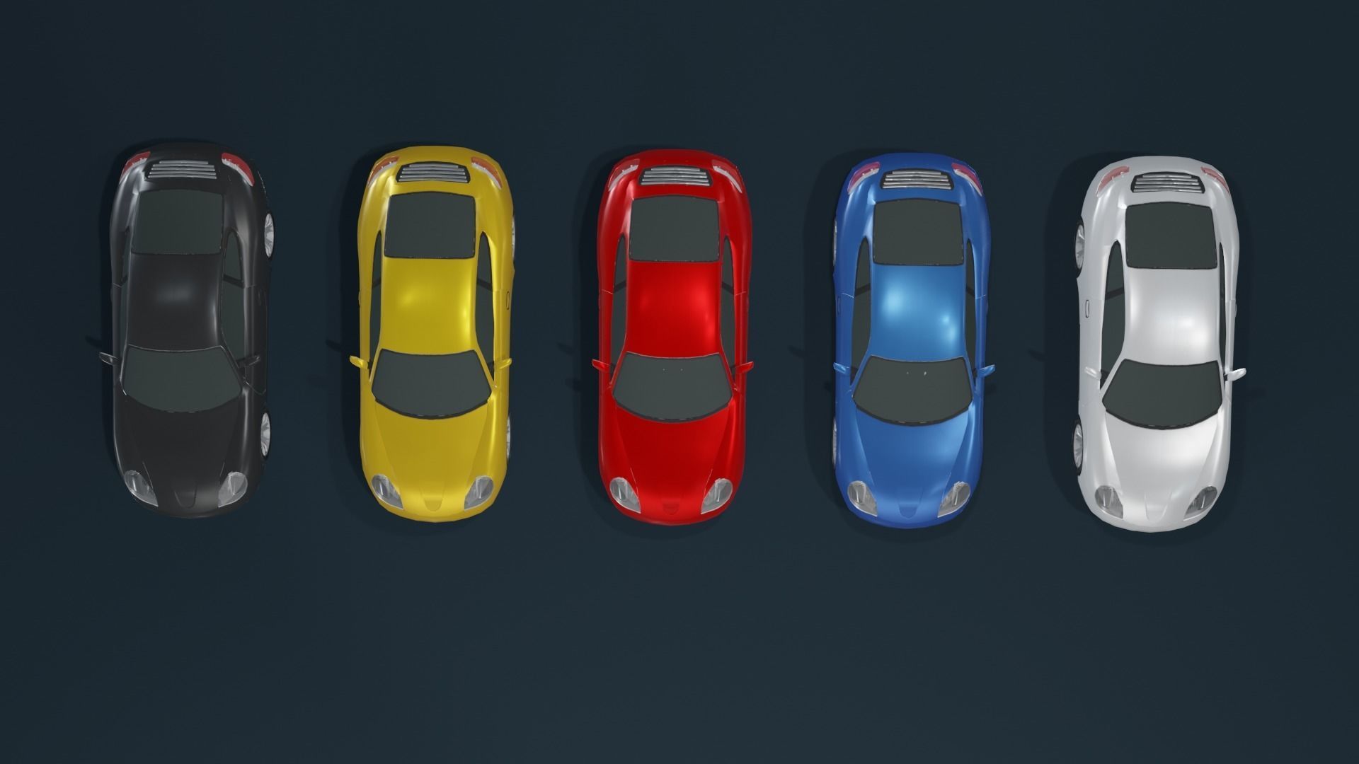 Coupe Car Generic Low-poly 3D model_20