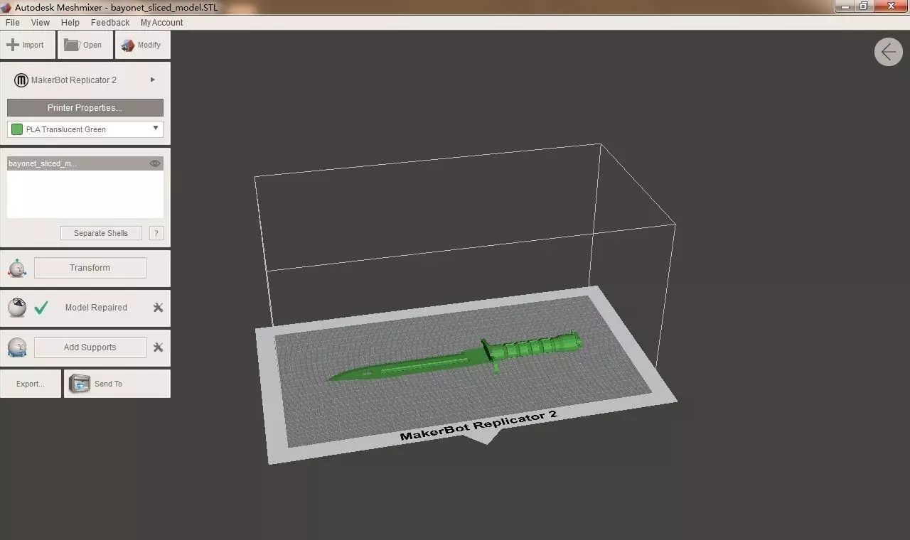 Bayonet 3D print model_0
