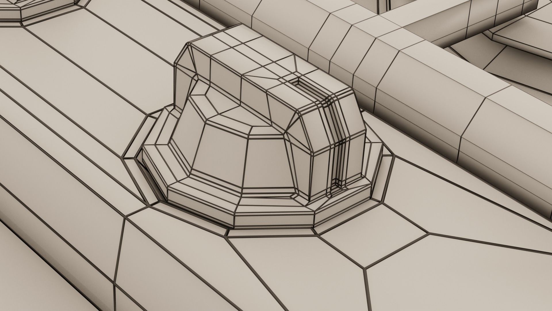 PBR model of gas hob aluminium finish Low-poly 3D model_10