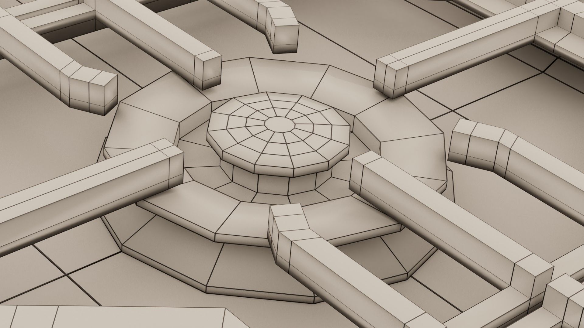 PBR model of gas hob aluminium finish Low-poly 3D model_11