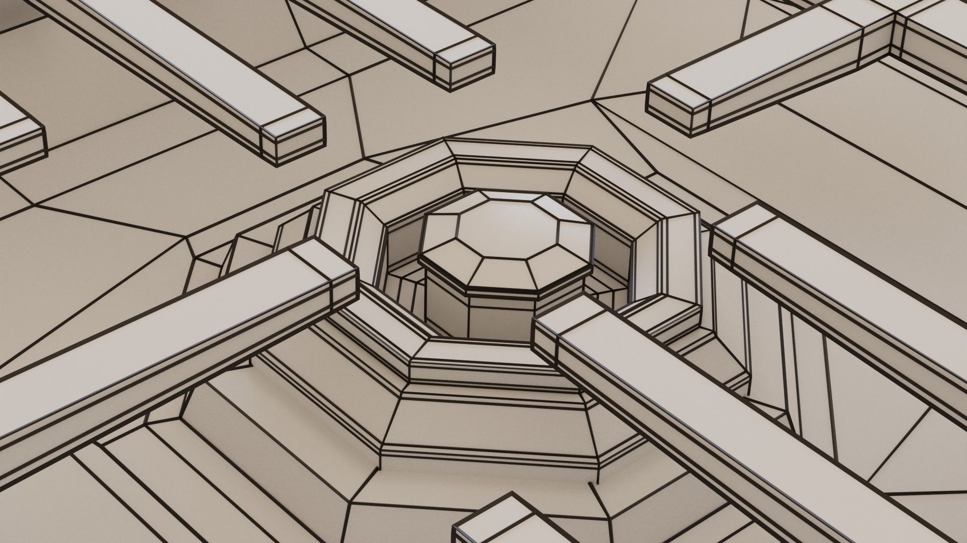 PBR model of gas hob2 aluminium finish Low-poly 3D model_11