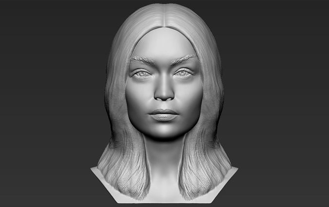 Gigi Hadid bust 3D printing ready stl obj formats 3D print model