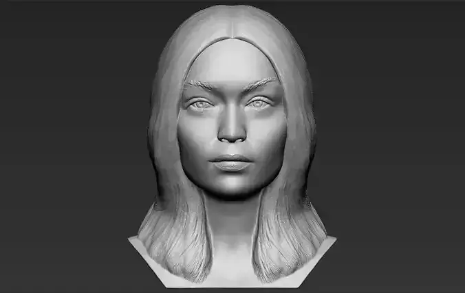 Gigi Hadid bust 3D printing ready stl obj formats 3D print model