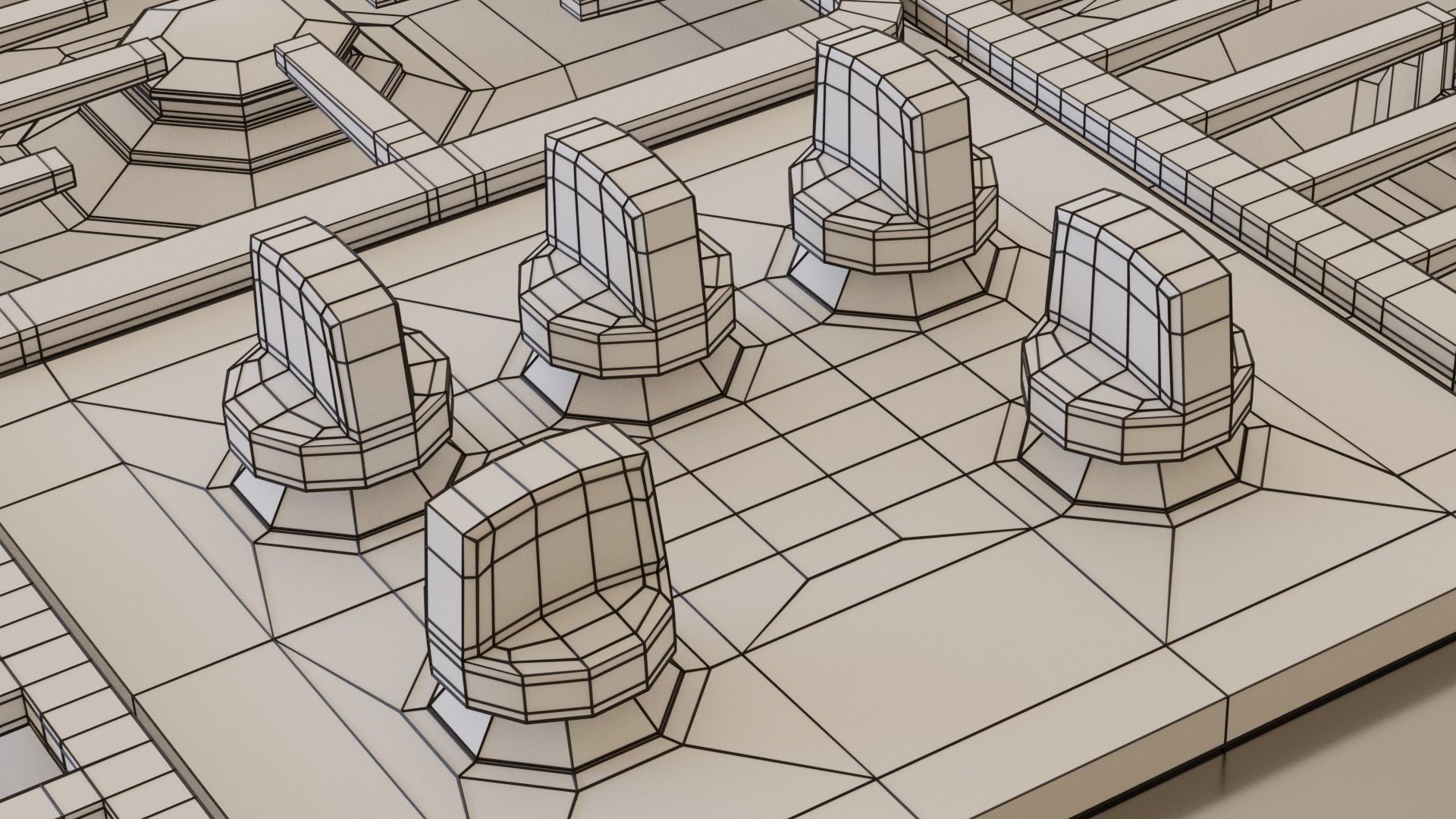 PBR model of gas hob2 black finish Low-poly 3D model_10