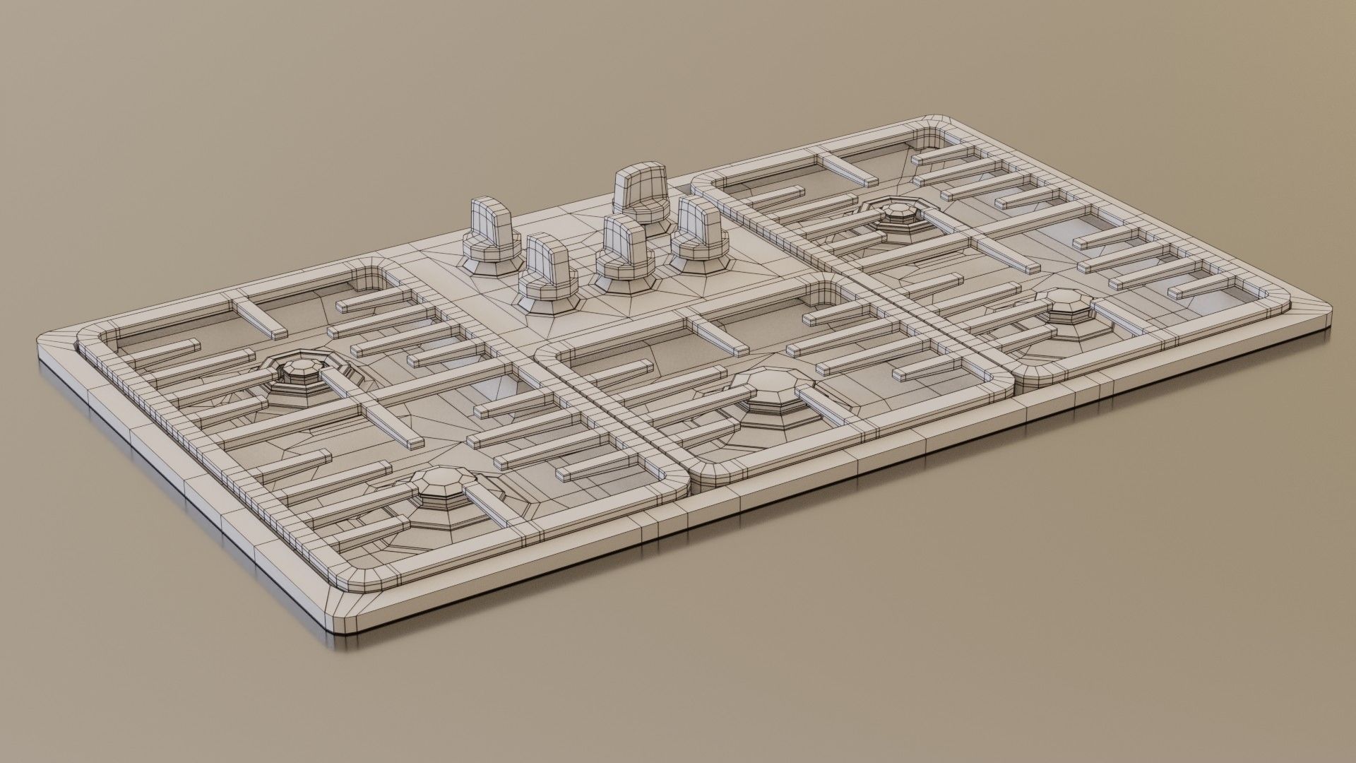 PBR model of gas hob2 black finish Low-poly 3D model_9