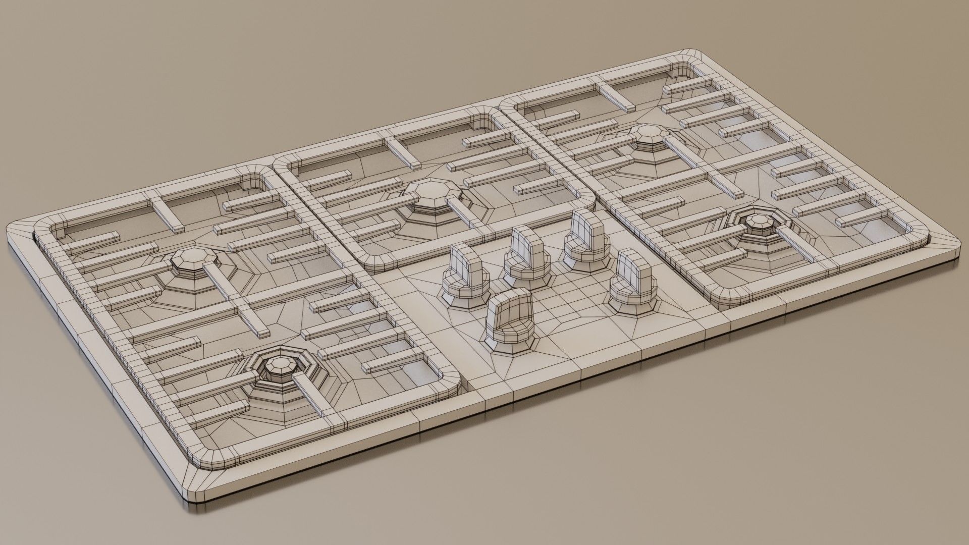 PBR model of gas hob2 black finish Low-poly 3D model_7