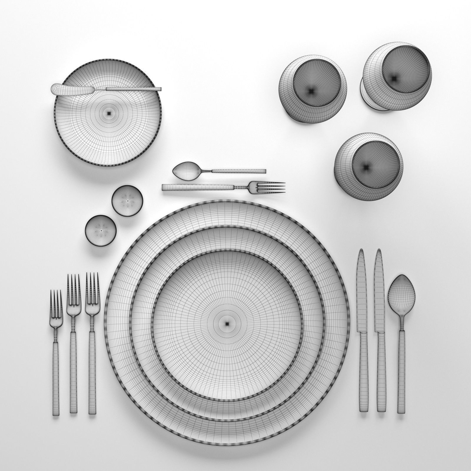 Table Setting 07 3D model_3