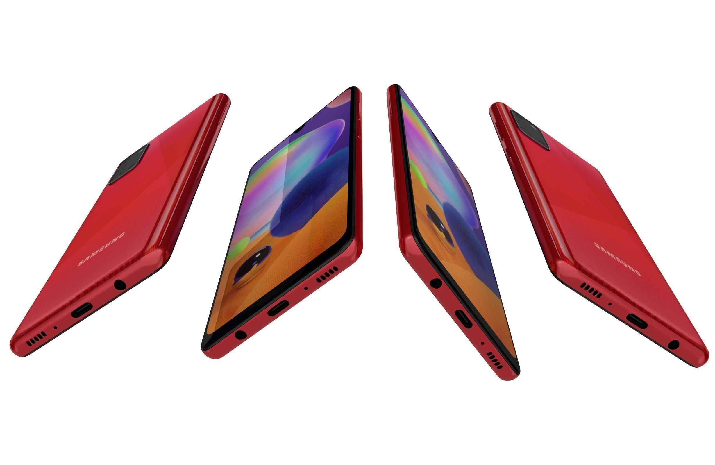 Samsung Galaxy A31 Prism Crush Red 3D model_3