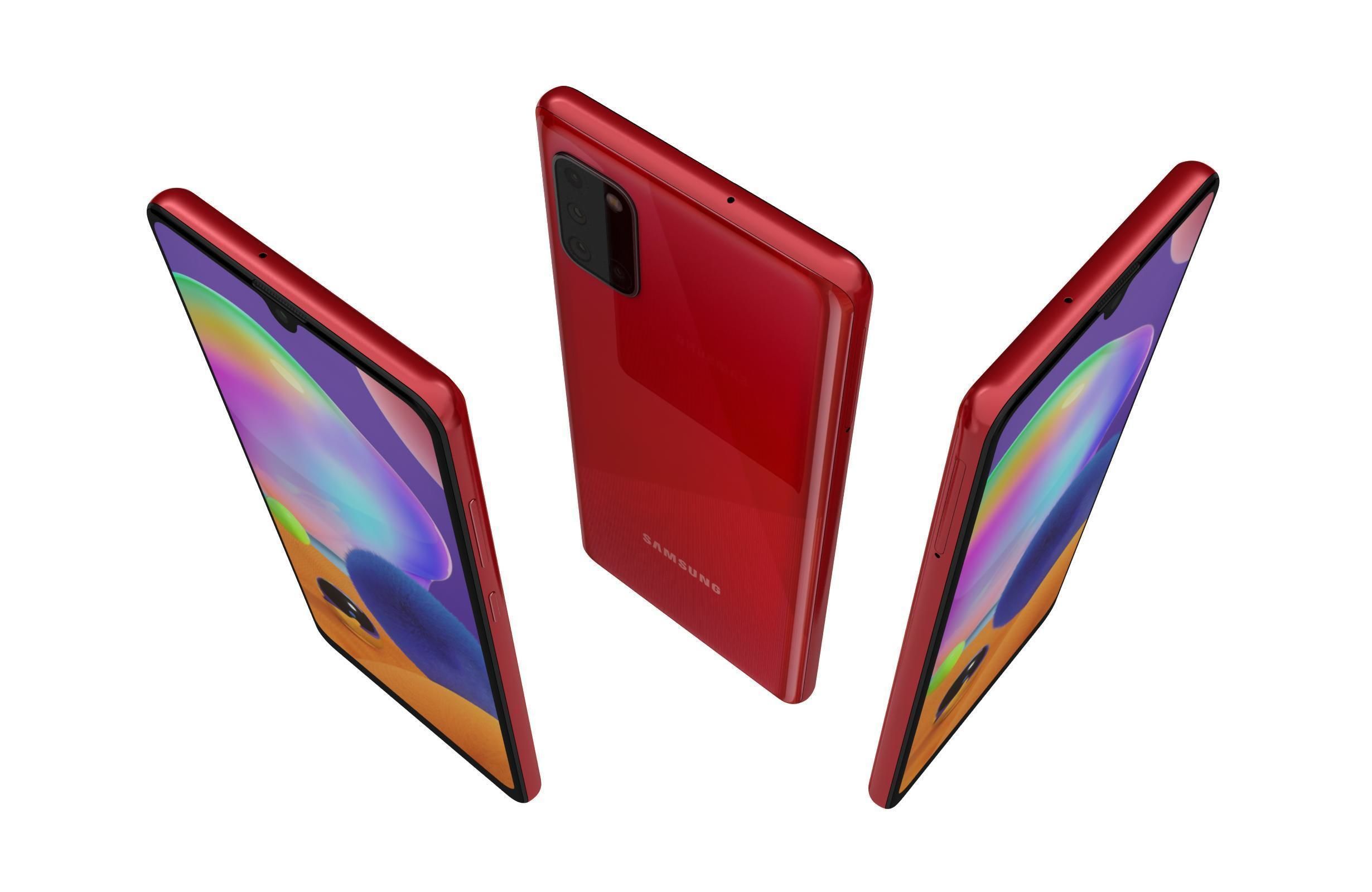 Samsung Galaxy A31 Prism Crush Red 3D model_2