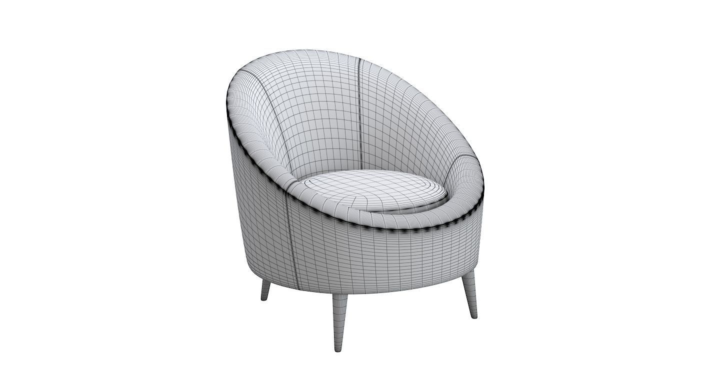 Armchair Round Dreams Unterzo 3D model_7