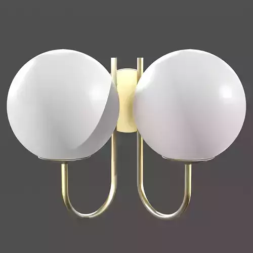 Brass and milk glass wall lamp Laredoute MORICIO