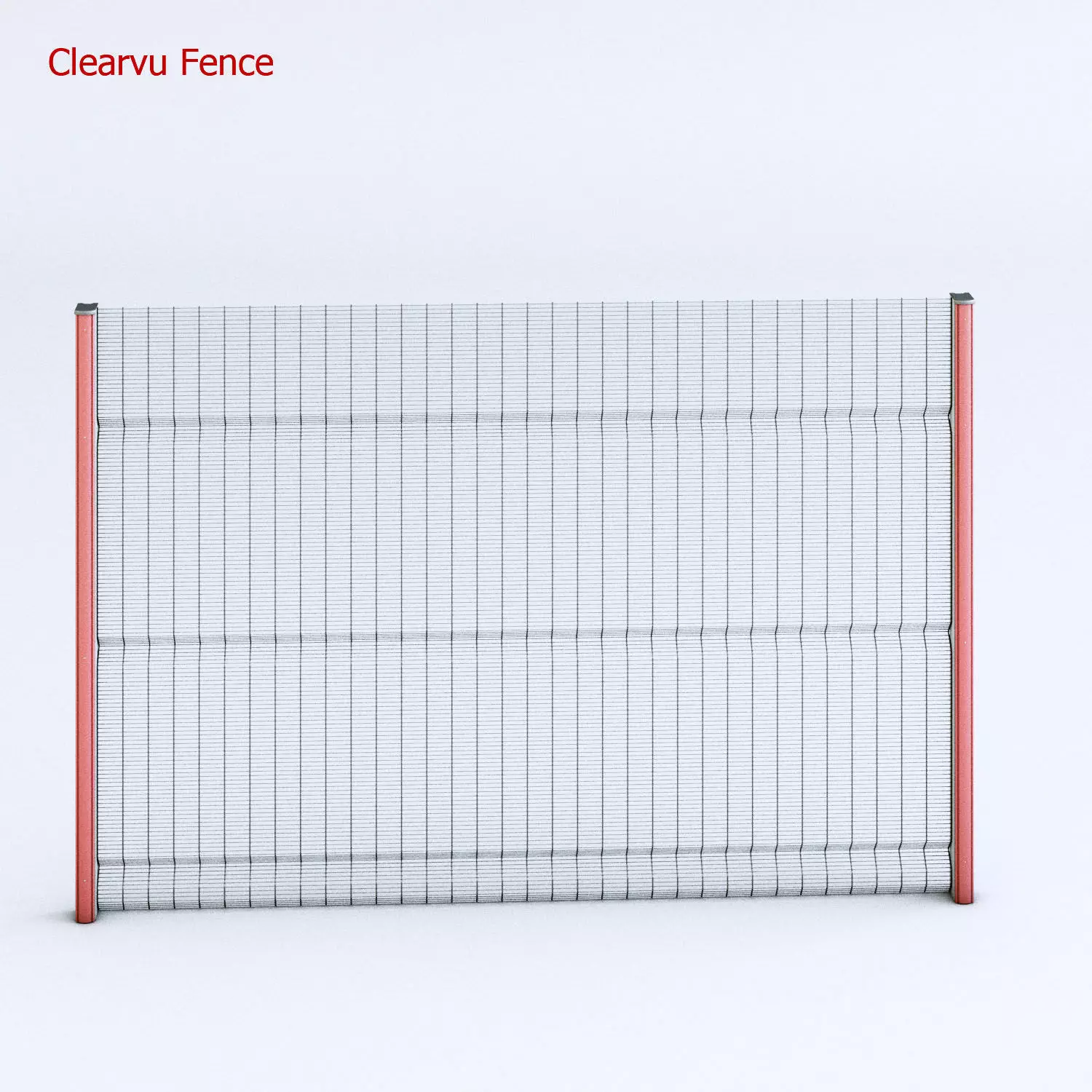 Clearvu Metal Wire Fencing System 3D model_0