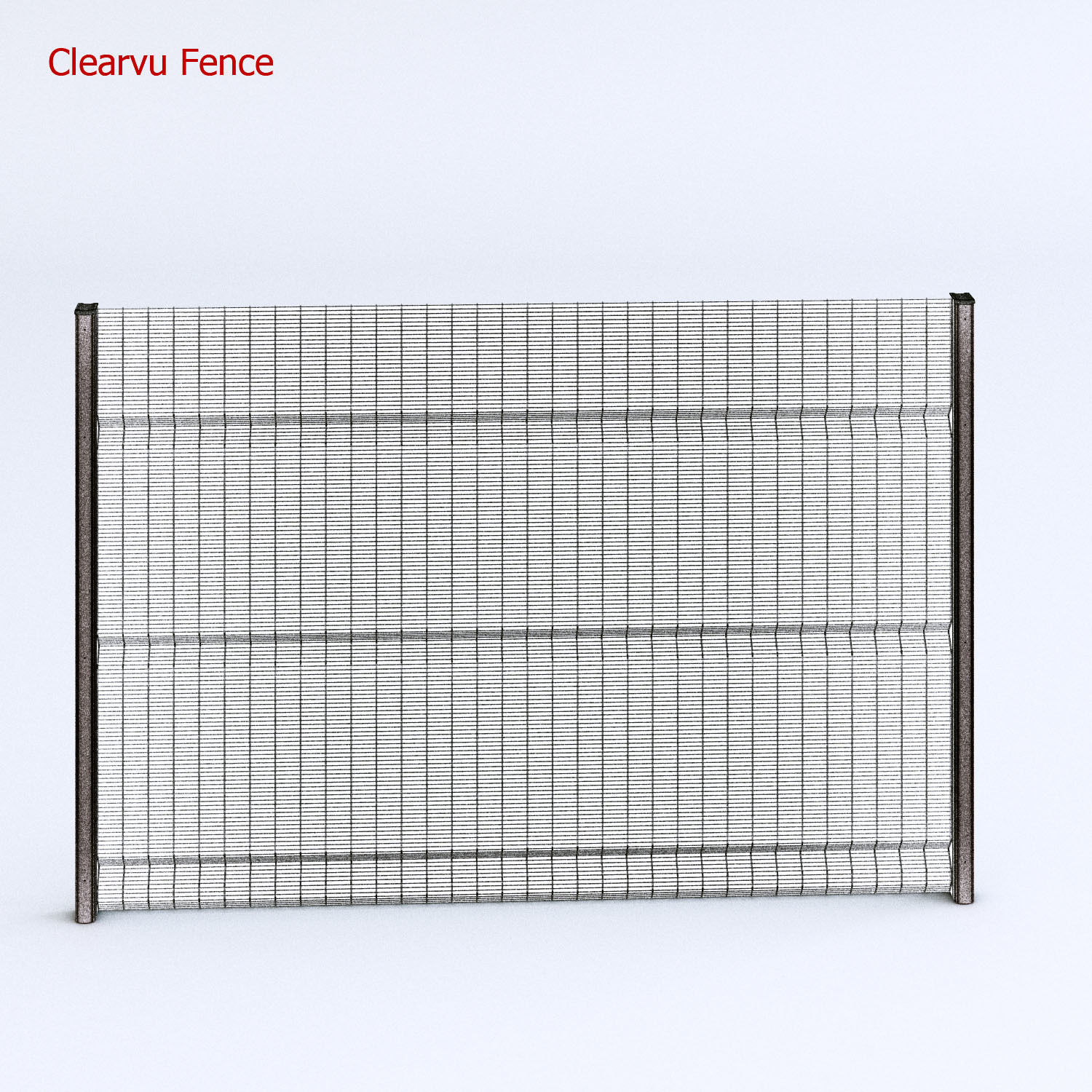 Clearvu Metal Wire Fencing System 3D model_9