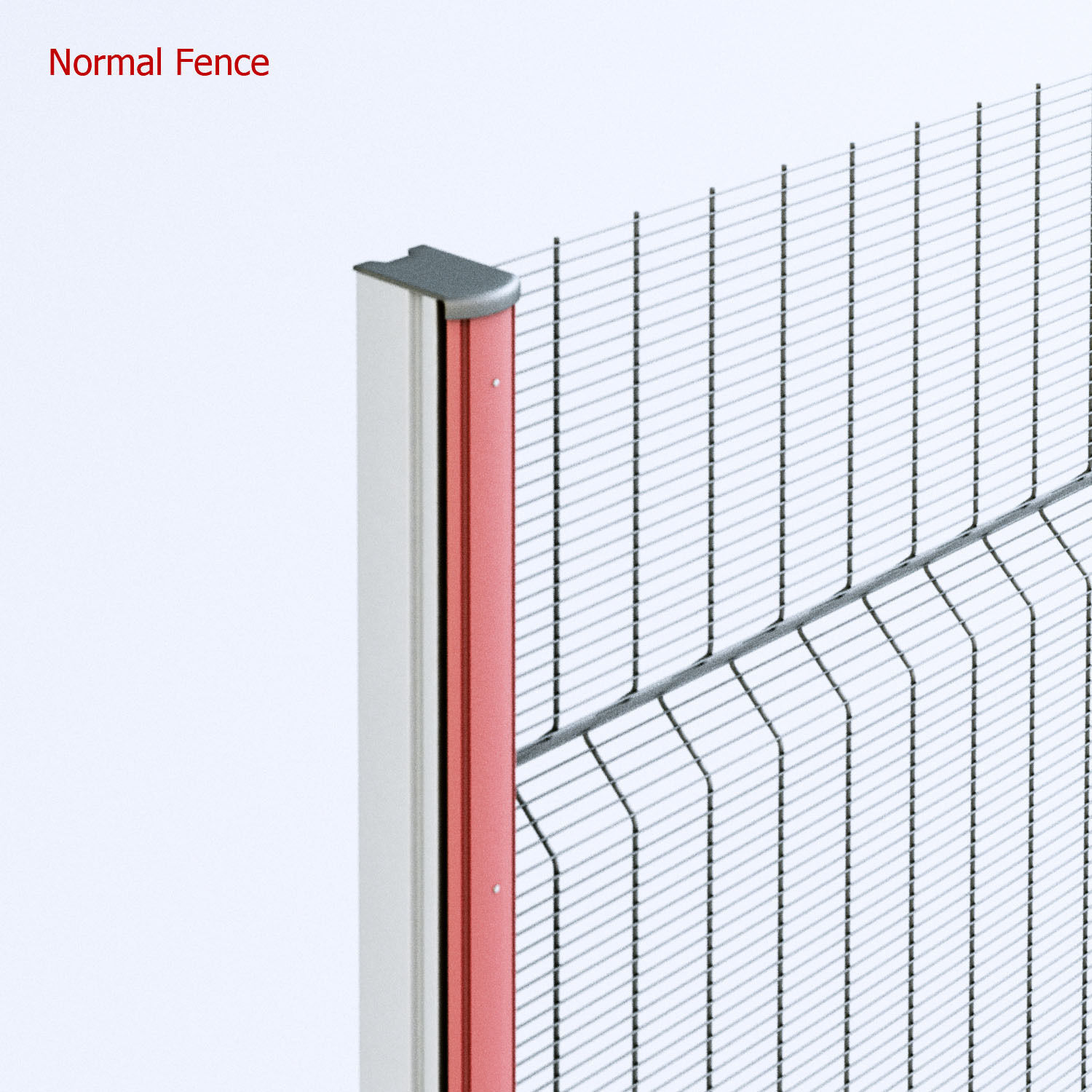 Clearvu Metal Wire Fencing System 3D model_1