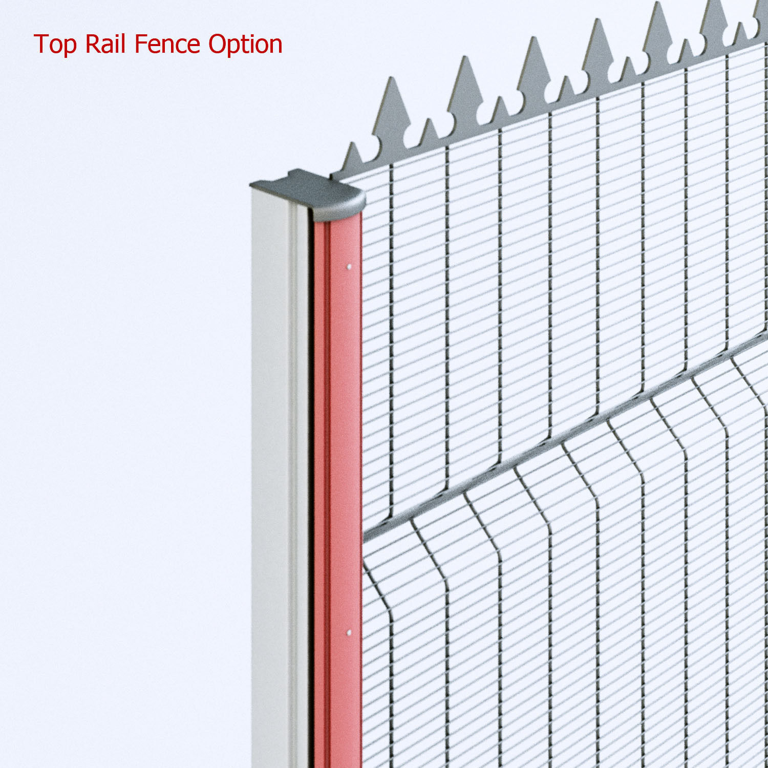 Clearvu Metal Wire Fencing System 3D model_2