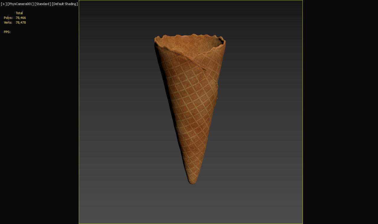Ice cream cone 3D model_9