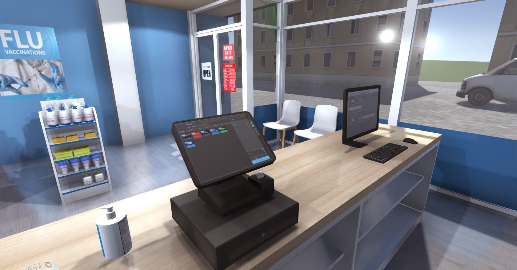 Pharmacy Low-poly 3D model_8