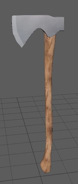 Game-ready Axe robot holding Free low-poly 3D model_2