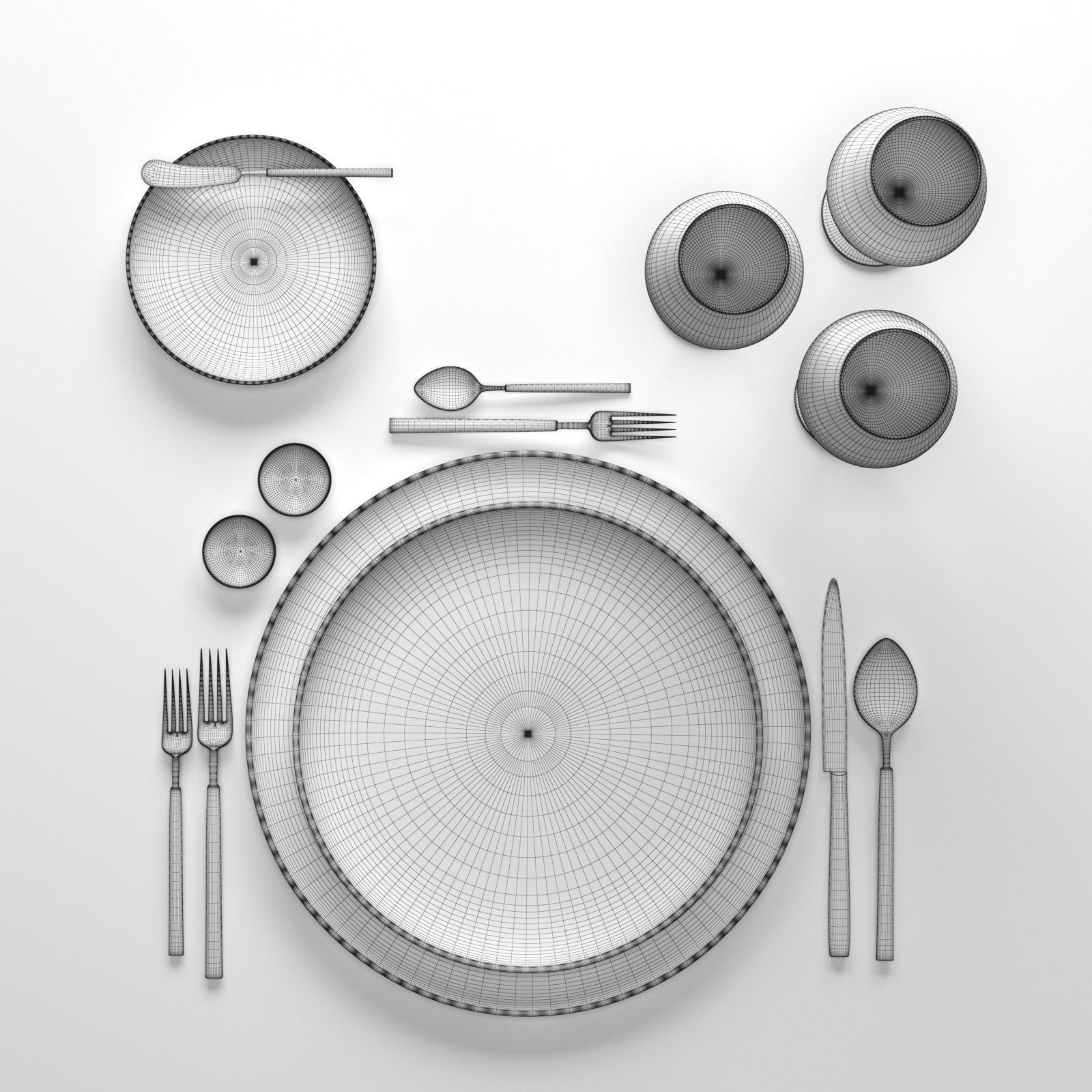 Table Setting Collection 3D model_37