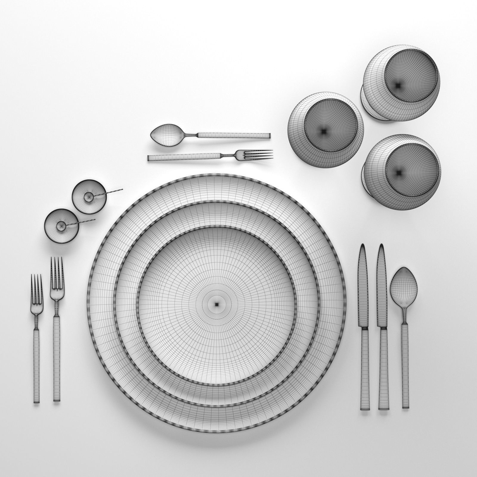 Table Setting Collection 3D model_31