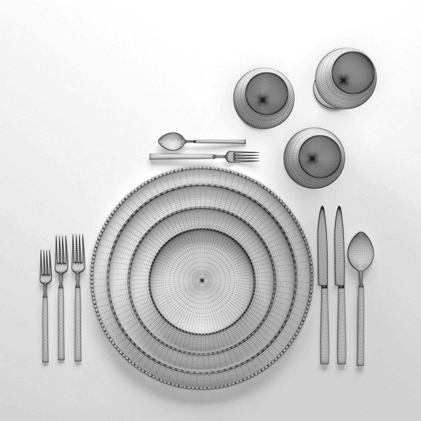 Table Setting Collection 3D model_40
